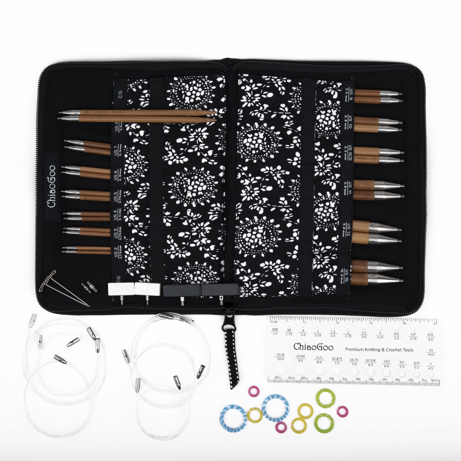 Набор съемных спиц ChiaoGoo бамбук 2500-С