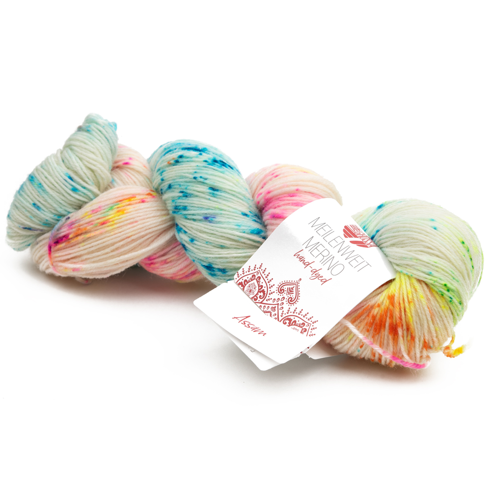 Пряжа Lana Grossa Meilenweit 100 MERINO Hand dyed 100г 0301