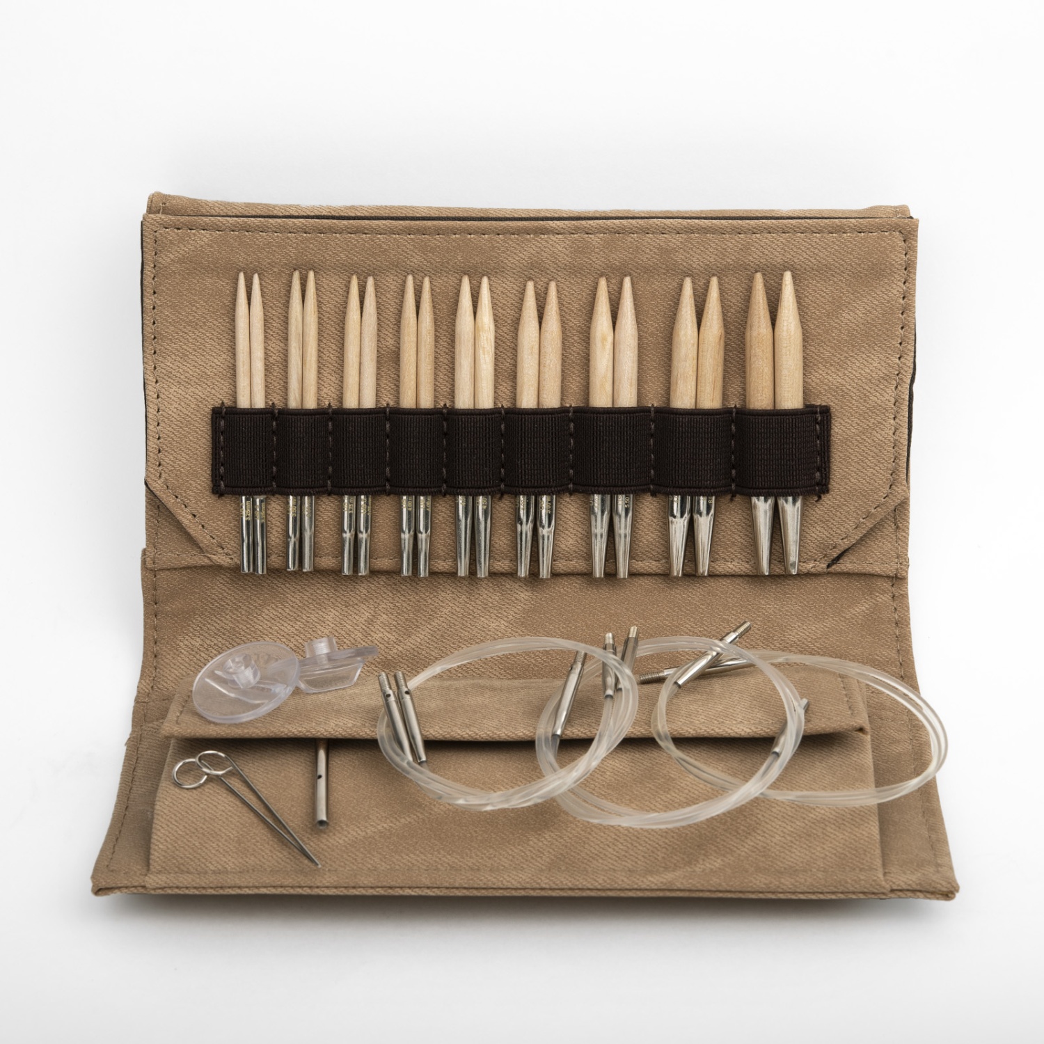 Набор разъемных спиц LYKKE, дерево, длина 7 см, цвет Natural Tan Denim