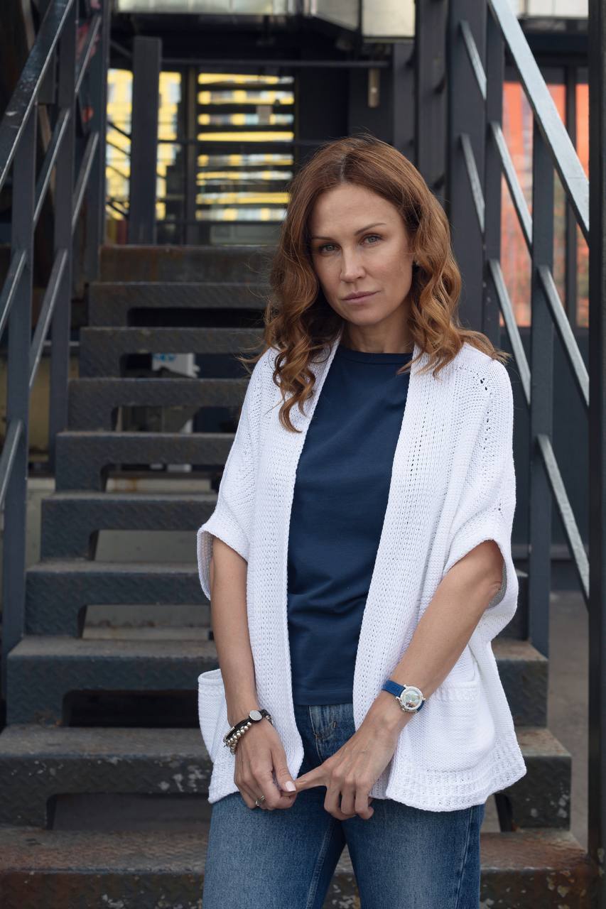 Жакет белый Lana Grossa Pima