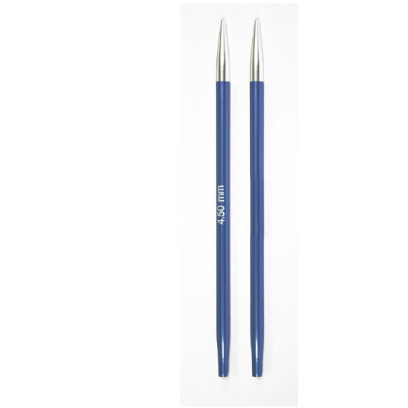 Спицы алюминиевые, разъемные 11,5 см, KnitPro Zing (4,5)