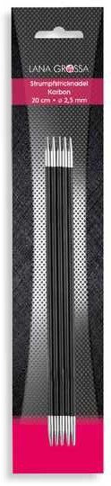 Спицы LG чулочные CARBON, 15 см № 2,5
