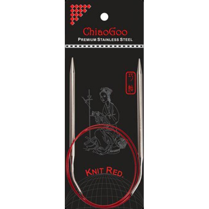 Спицы метал.круговые knit red, 80см № 4 6032-6