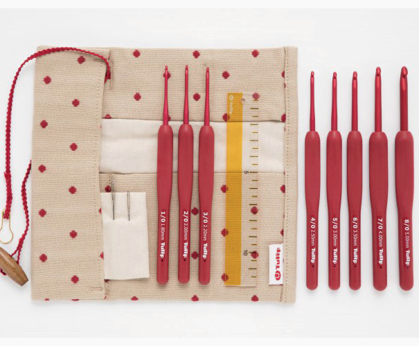 Набор крючков для вязания "ETIMO Red" 1.8-5мм TED-001e