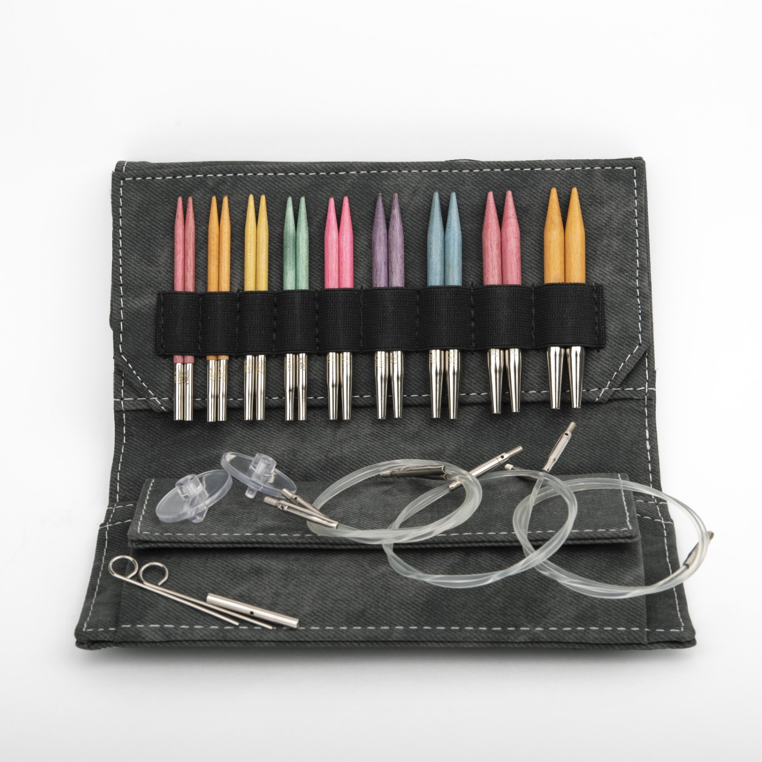 Набор разъемных спиц LYKKE, дерево, длина 7 см, цвет Colour Grey