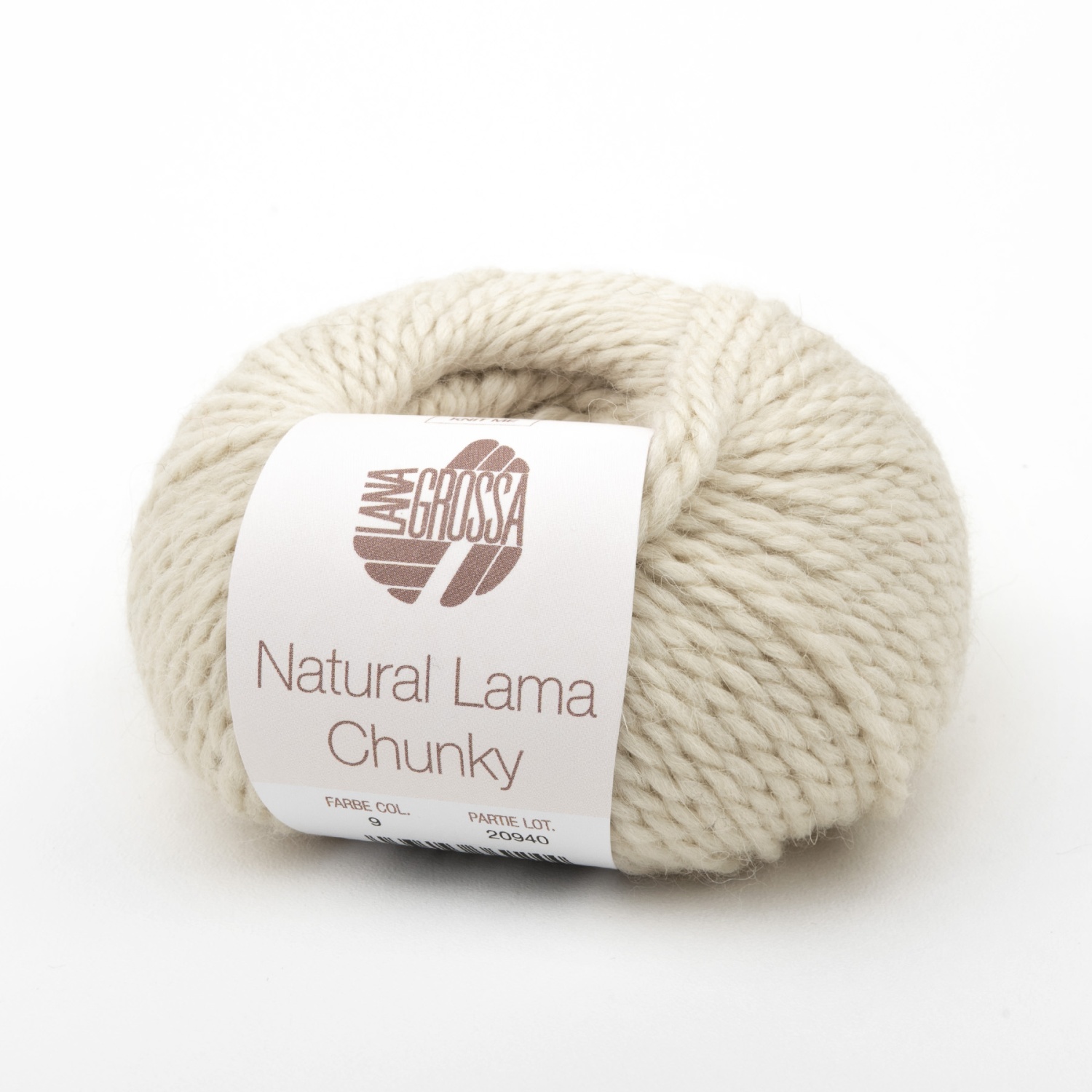 Пряжа Lana Grossa NATURAL LAMA CHUNKY 50г 009