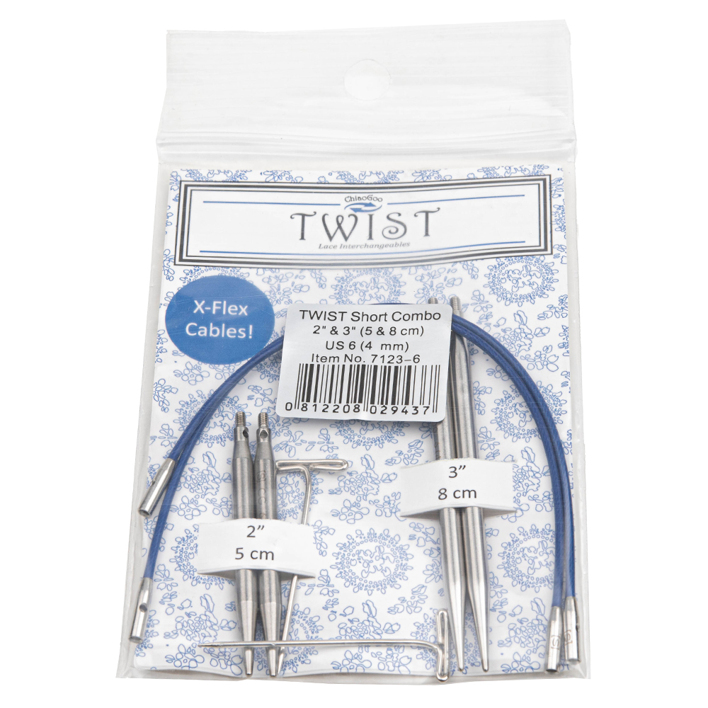 набор спиц twist short combo 4 мм 7123-6