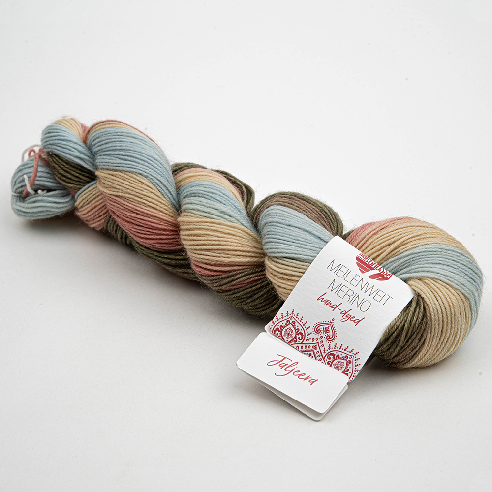 Пряжа Lana Grossa Meilenweit 50 MERINO Hand dyed 50г 0201