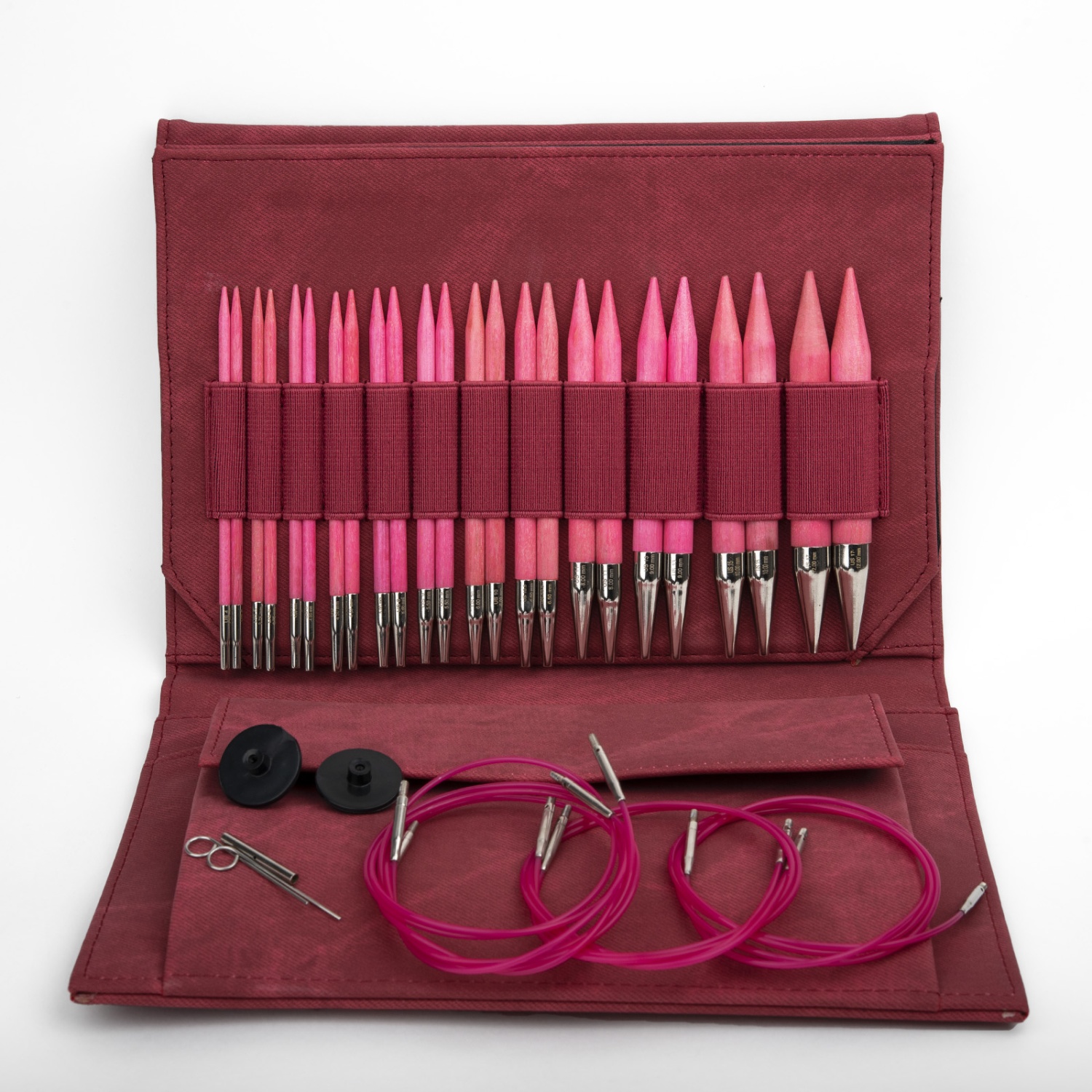 Набор разъемных спиц LYKKE, дерево, длина 11.5 см, цвет Blush Crimson