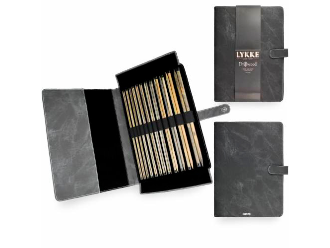 Набор прямых спиц LYKKE, дерево Driftwood, длина 35 см, цвет Grey