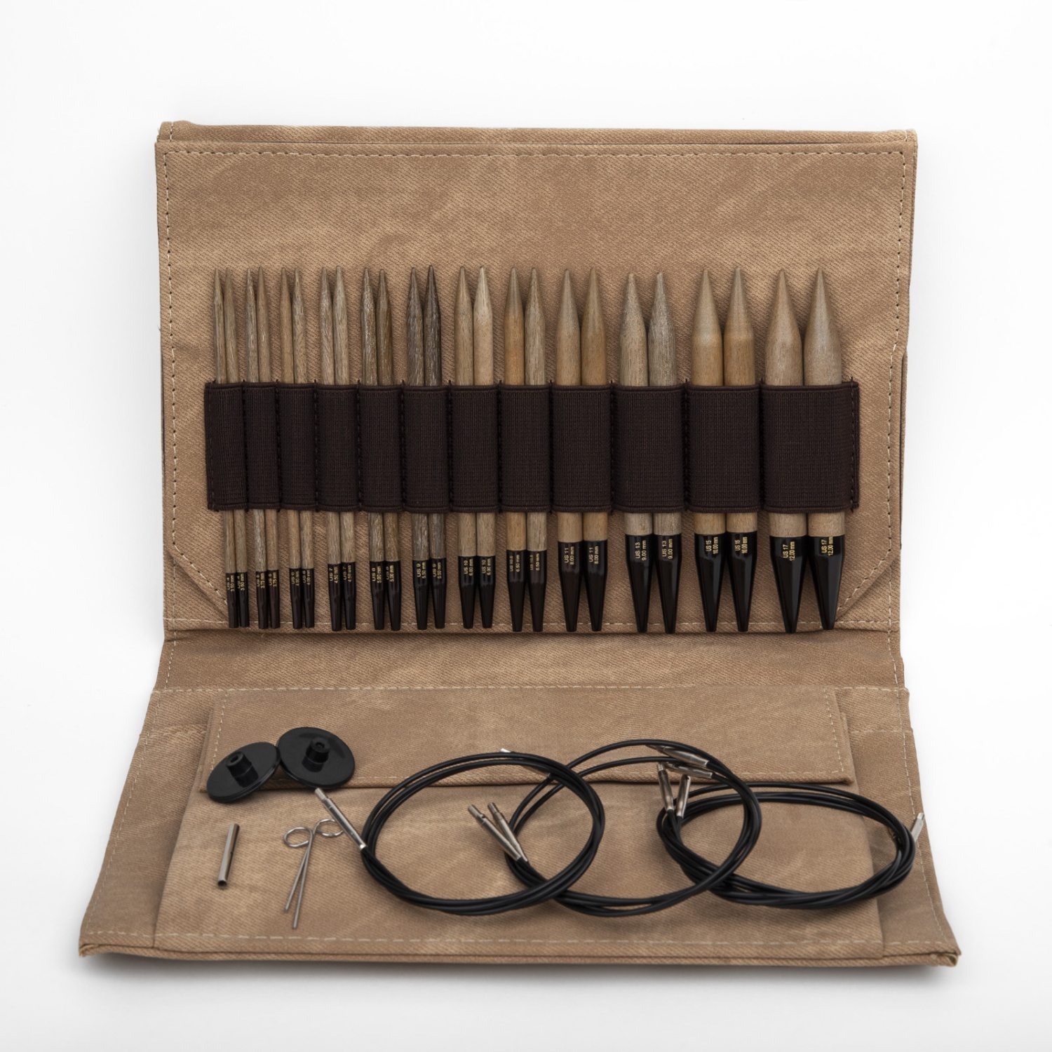 Набор разъемных спиц LYKKE, дерево Driftwood, длина 11.5 см, цвет Umber