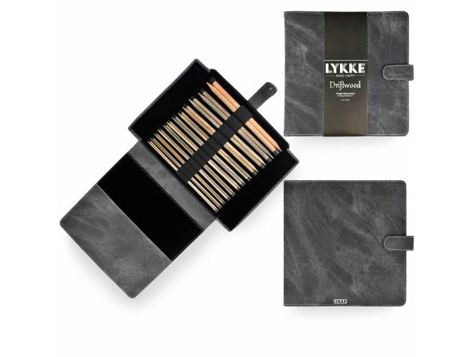 Набор прямых спиц LYKKE, дерево Driftwood, длина 25 см, цвет Grey