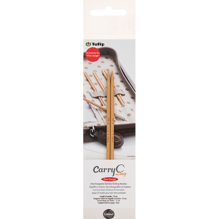 Спицы съемные "CarryC Long" - Fine Gauge 3мм/12см, бамбук