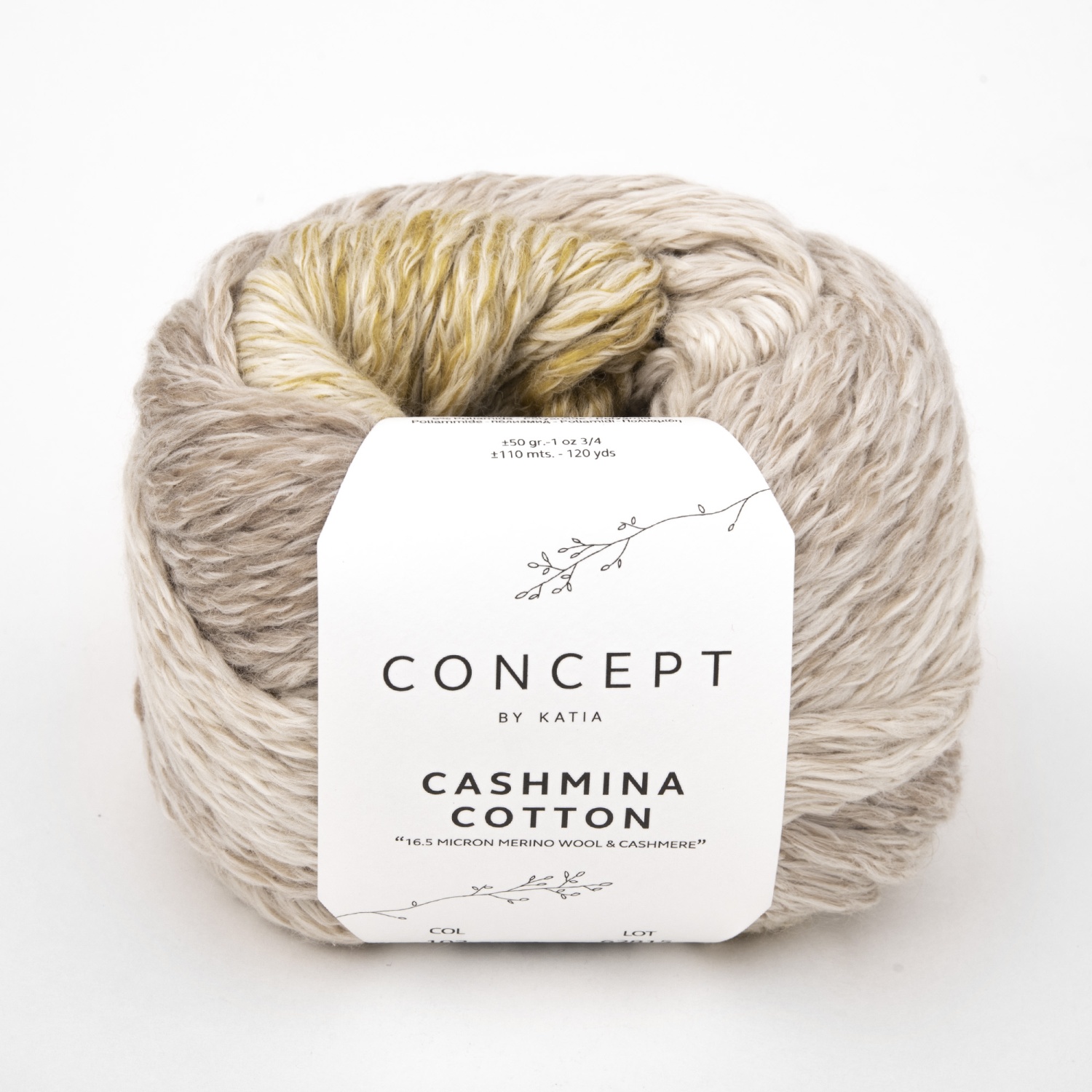 Пряжа Katia CASHMINA COTTON 50г 102