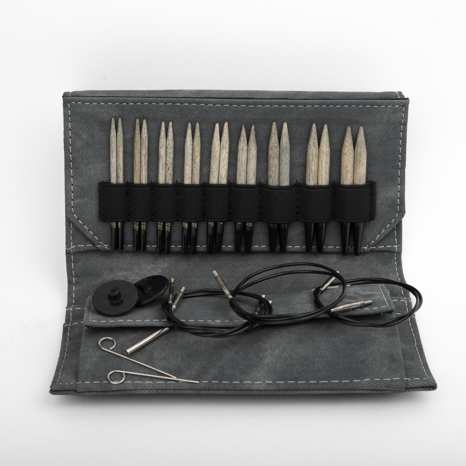 Набор разъемных спиц LYKKE, дерево Driftwood, длина 7 см, цвет Grey