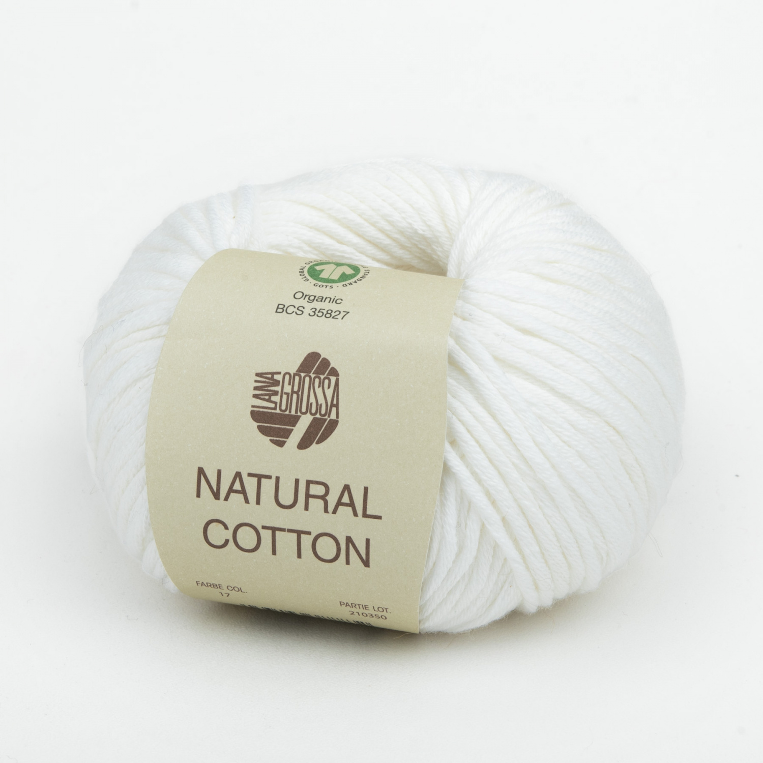 Пряжа Lana Grossa NATURAL COTTON (Gots) 50г 017