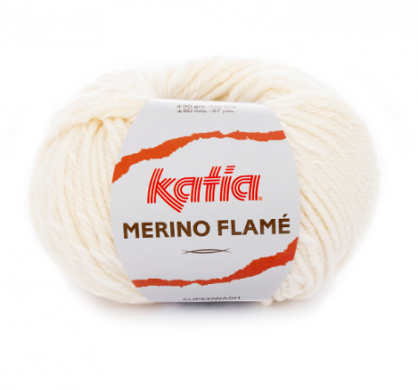 Пряжа Katia Merino Flame 50г 0100