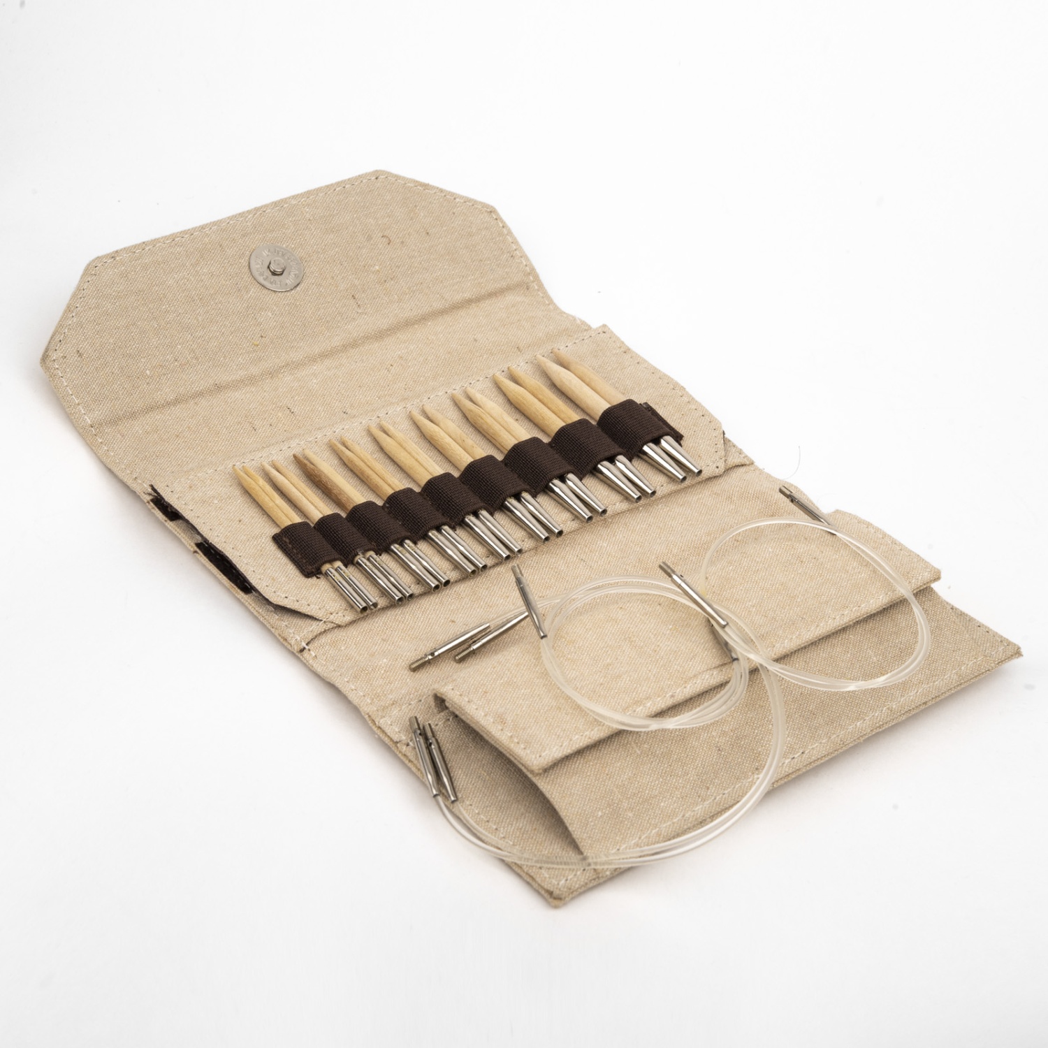 Набор разъемных спиц LYKKE, дерево, длина 7 см, цвет Natural Beige Jute