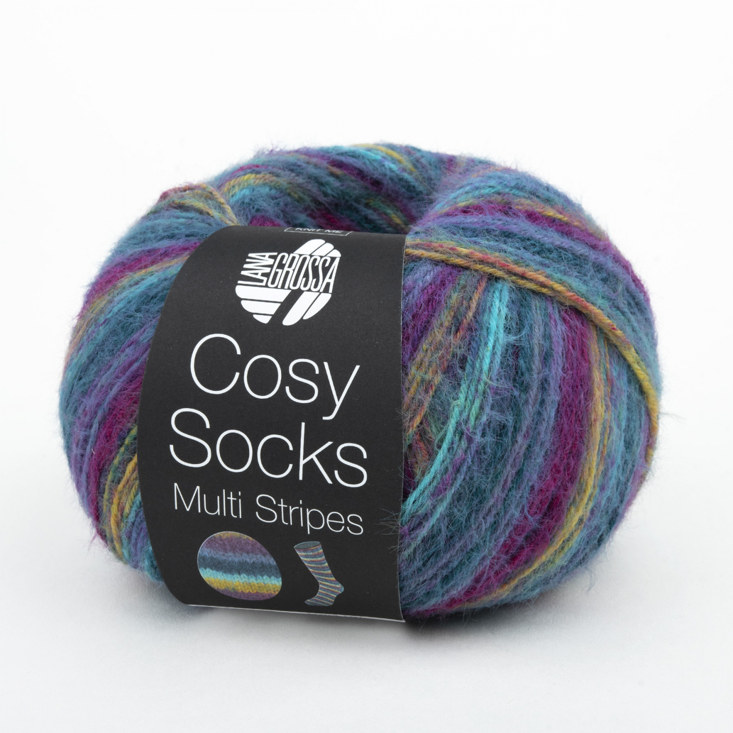 Пряжа Lana Grossa MEILENWEIT 100 COSY SOCKS Multi Stripes 155