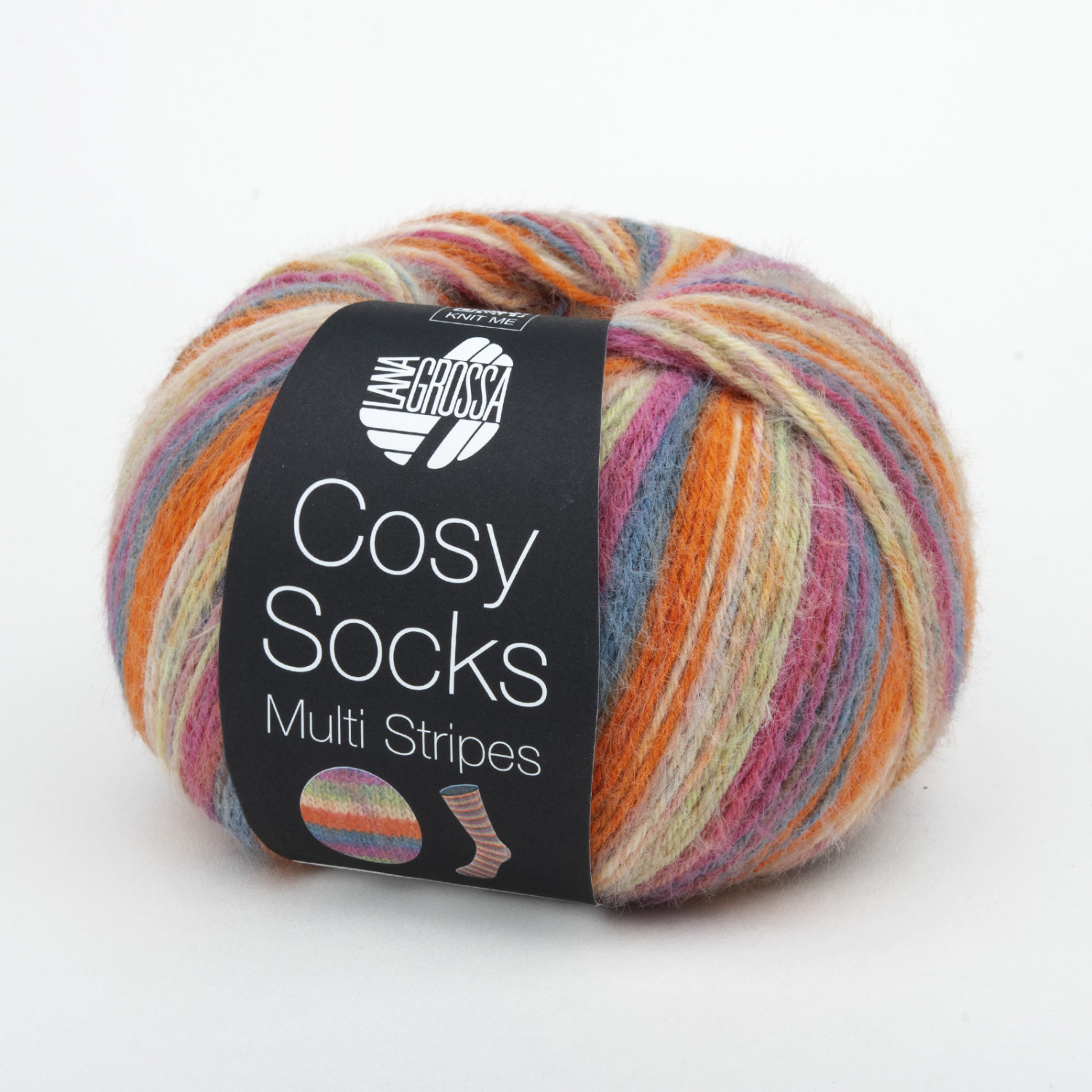 Пряжа Lana Grossa MEILENWEIT 100 COSY SOCKS Multi Stripes 154