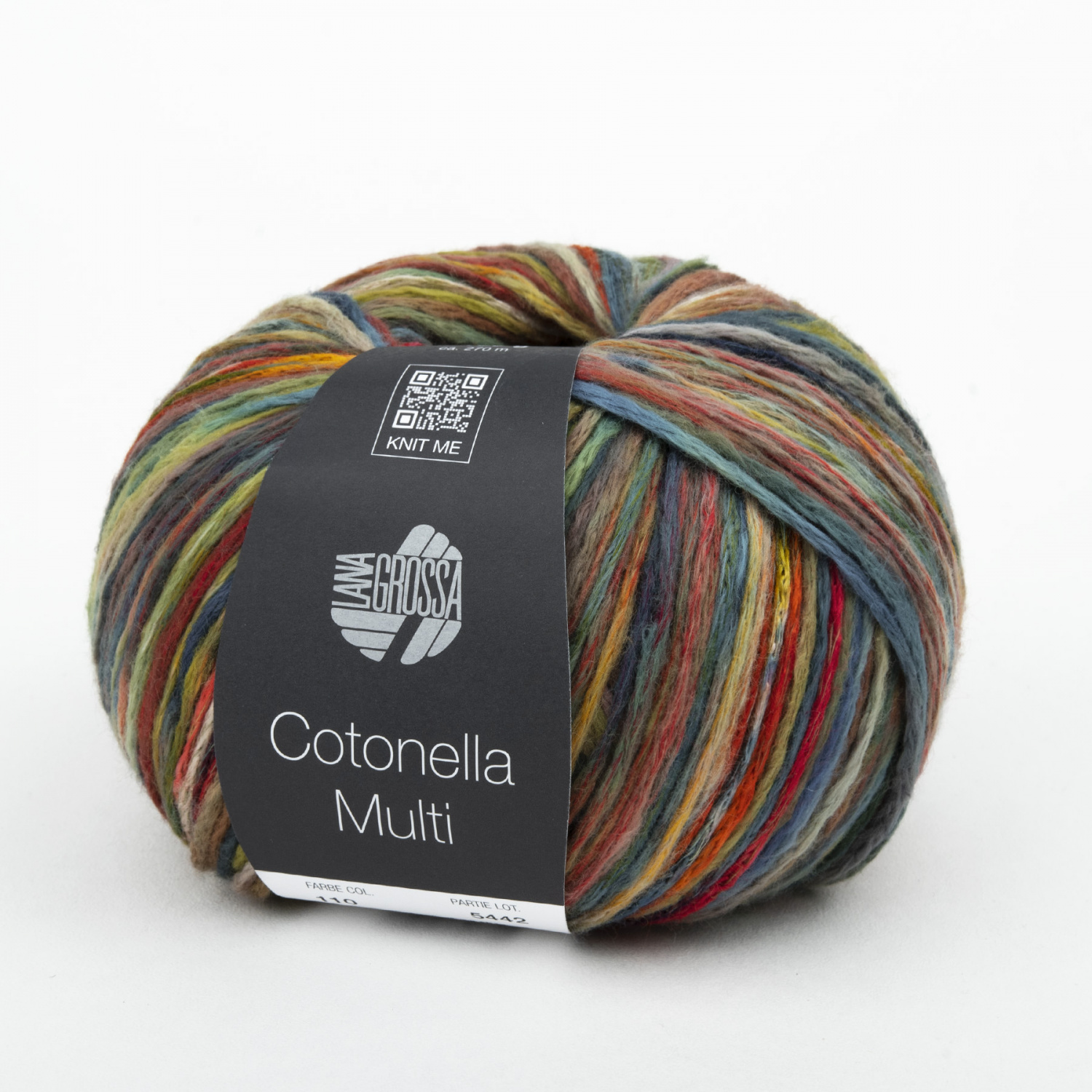 Пряжа Lana Grossa COTONELLA Multi 100г 110