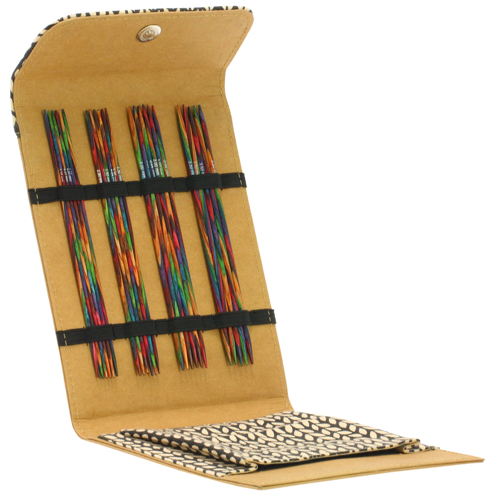 Набор чулочных спиц 15см LG (дерево, многоцвет., замша), цвет бежевый