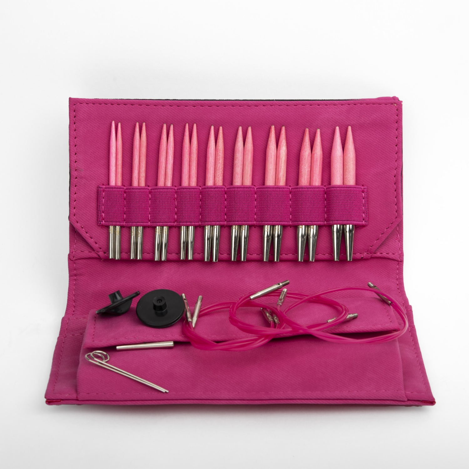 Набор разъемных спиц LYKKE Blush, длина 7 см, цвет Fuchsia Denim	