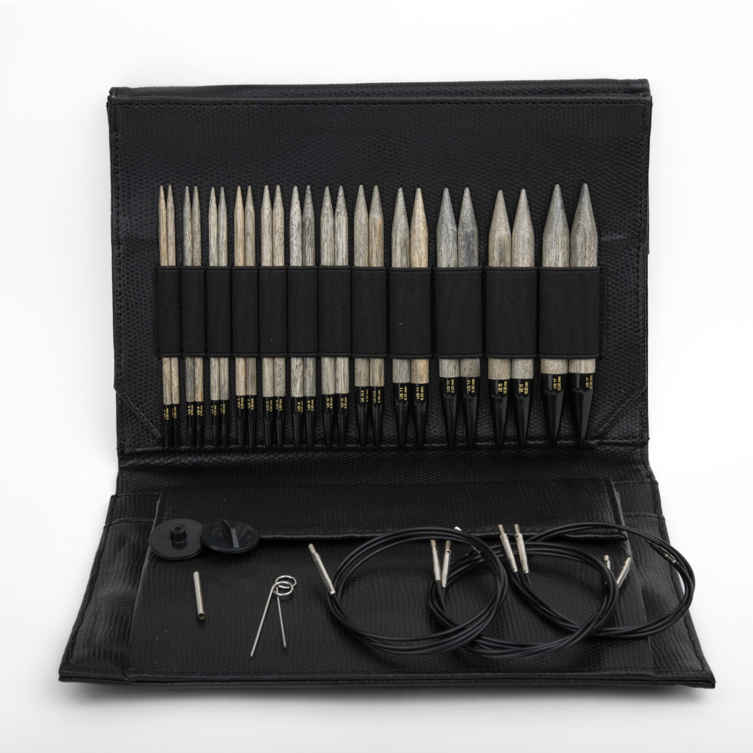 Набор разъемных спиц LYKKE, дерево Driftwood, длина 11.5 см, цвет Black