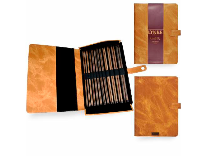 Набор прямых спиц LYKKE, дерево Driftwood, длина 35 см, цвет Umber